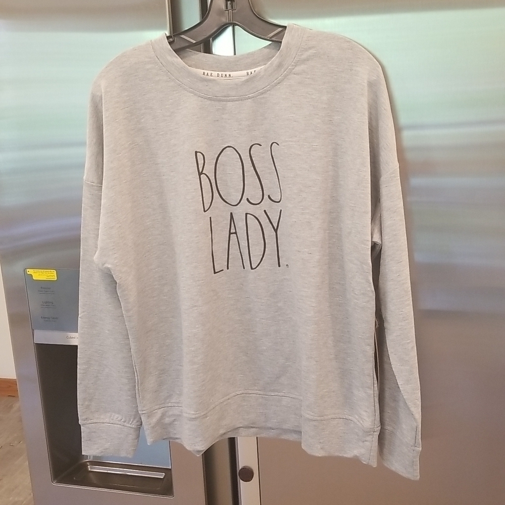 💕RAE DUNN💕 Boss Lady Graphic Sweatshirt M NWT